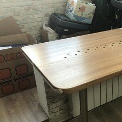 Столешница из цельноламельного дуба для гостиной 2000х800х40 мм