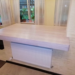 Столешница из цельноламельного дуба для кухни 1625х1100х100 мм