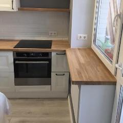 Столешница из сращенного дуба для кухни 1700х380х40 мм